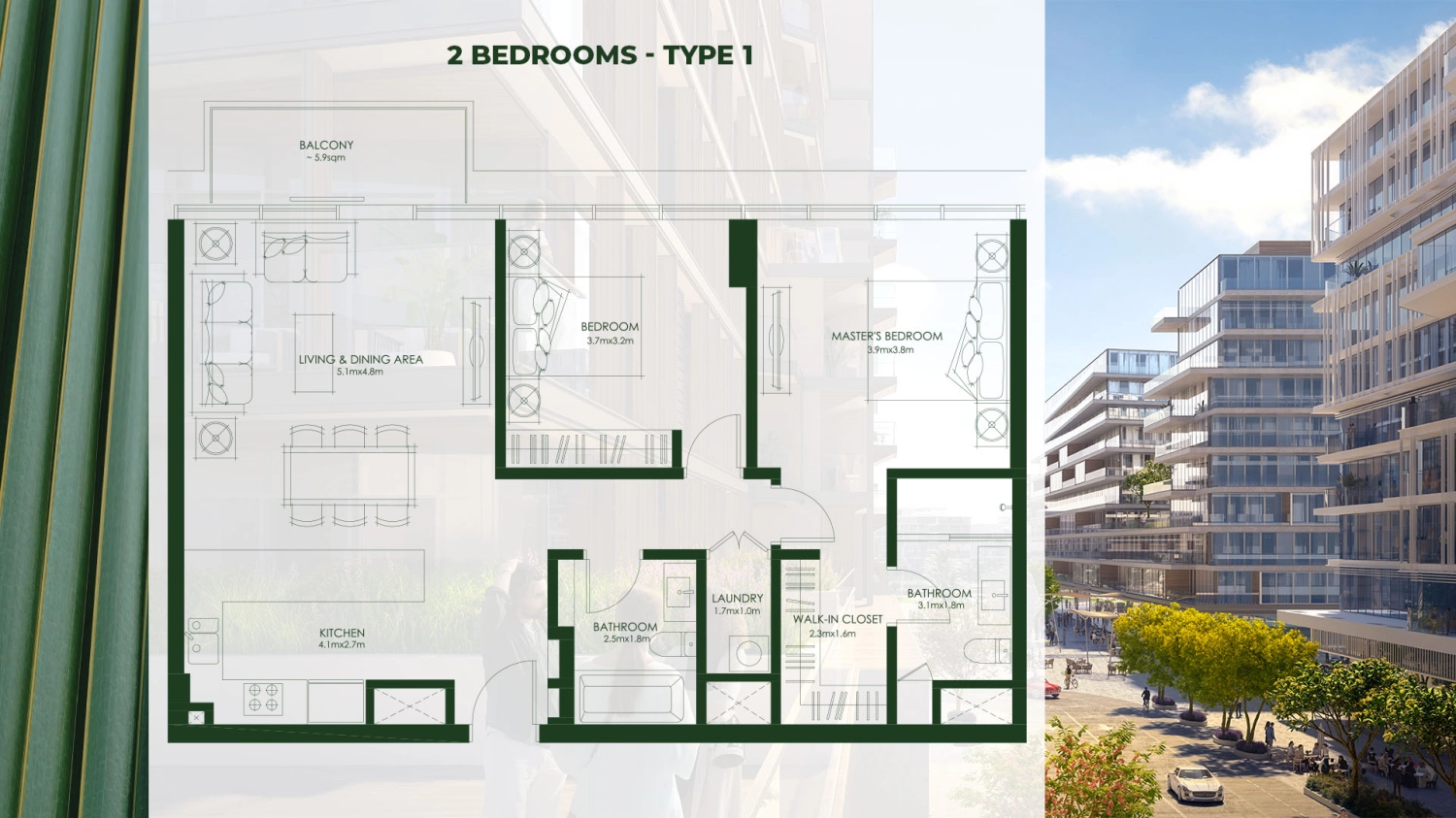 2 BR - Type A